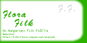 flora filk business card
